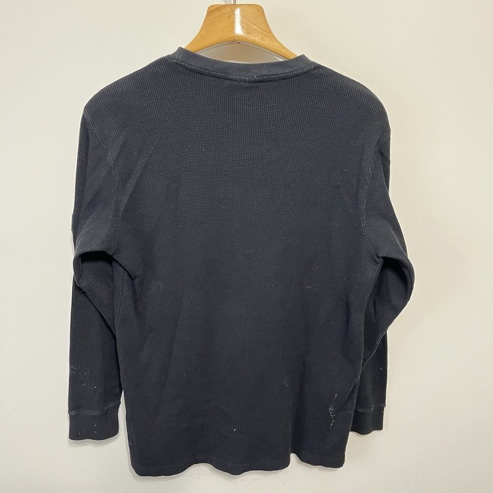 Vintage South Pole Long Sleeve Thermal Shirt Men's Size XL Y2K Goth Skate Black - Picture 3 of 5